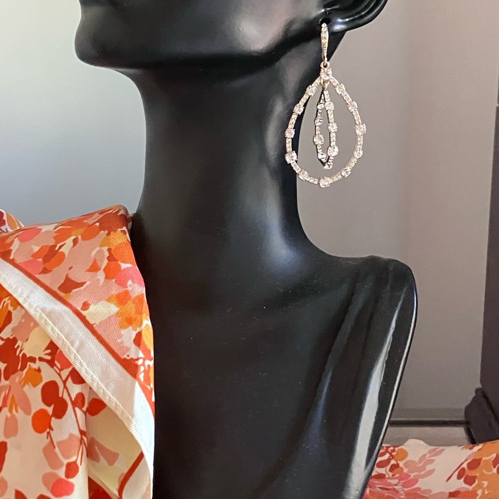 All Saints Silver Filigree Teardrop Earrings